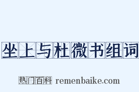 坐上与杜微书组词是什么意思的图片